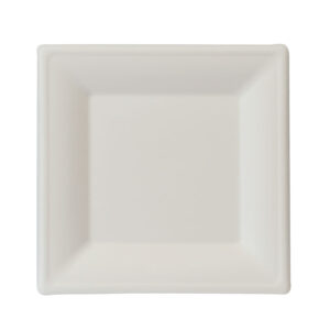 Piatti bio in polpa di cellulosa quadrati da 15 pz