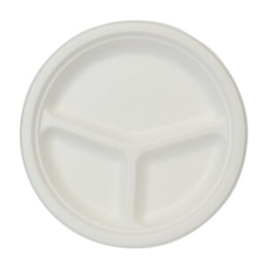 Piatti bio in polpa di cellulosa con scomparti